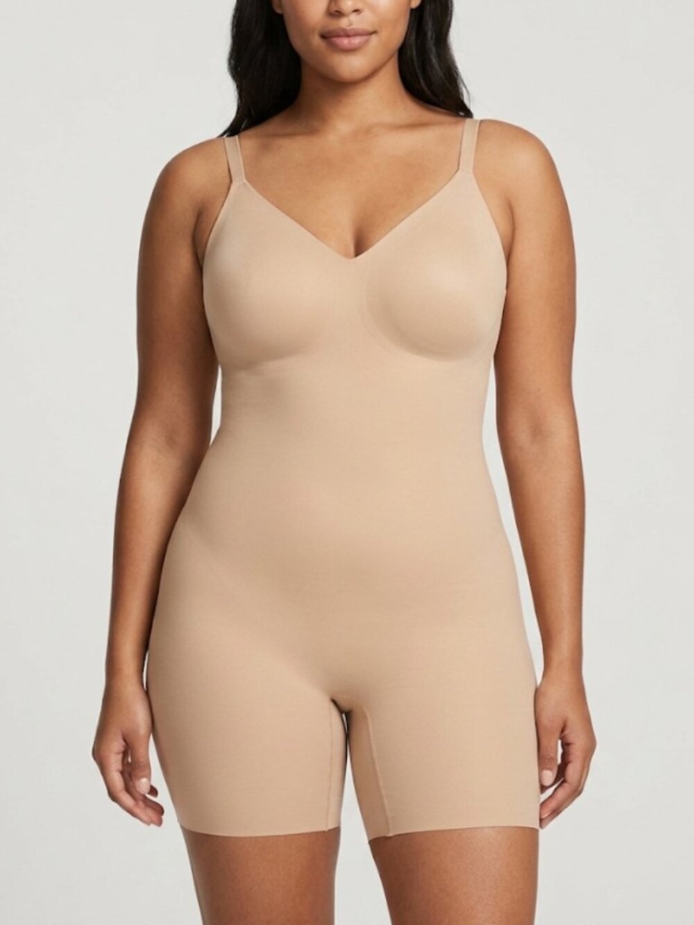 True & Co. Nude Seamless Bodysuit Shapewear Lightweight Slimming Size XL NWT